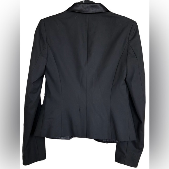 THE LIMITED Solid Black/Satin Lapel Single Button Dress Jacket, Size 2, EUC. - Picture 9 of 9